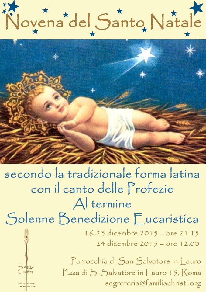 Novena Di Natale.Novena Di Natale 2015 Roma Informazioni E Orari